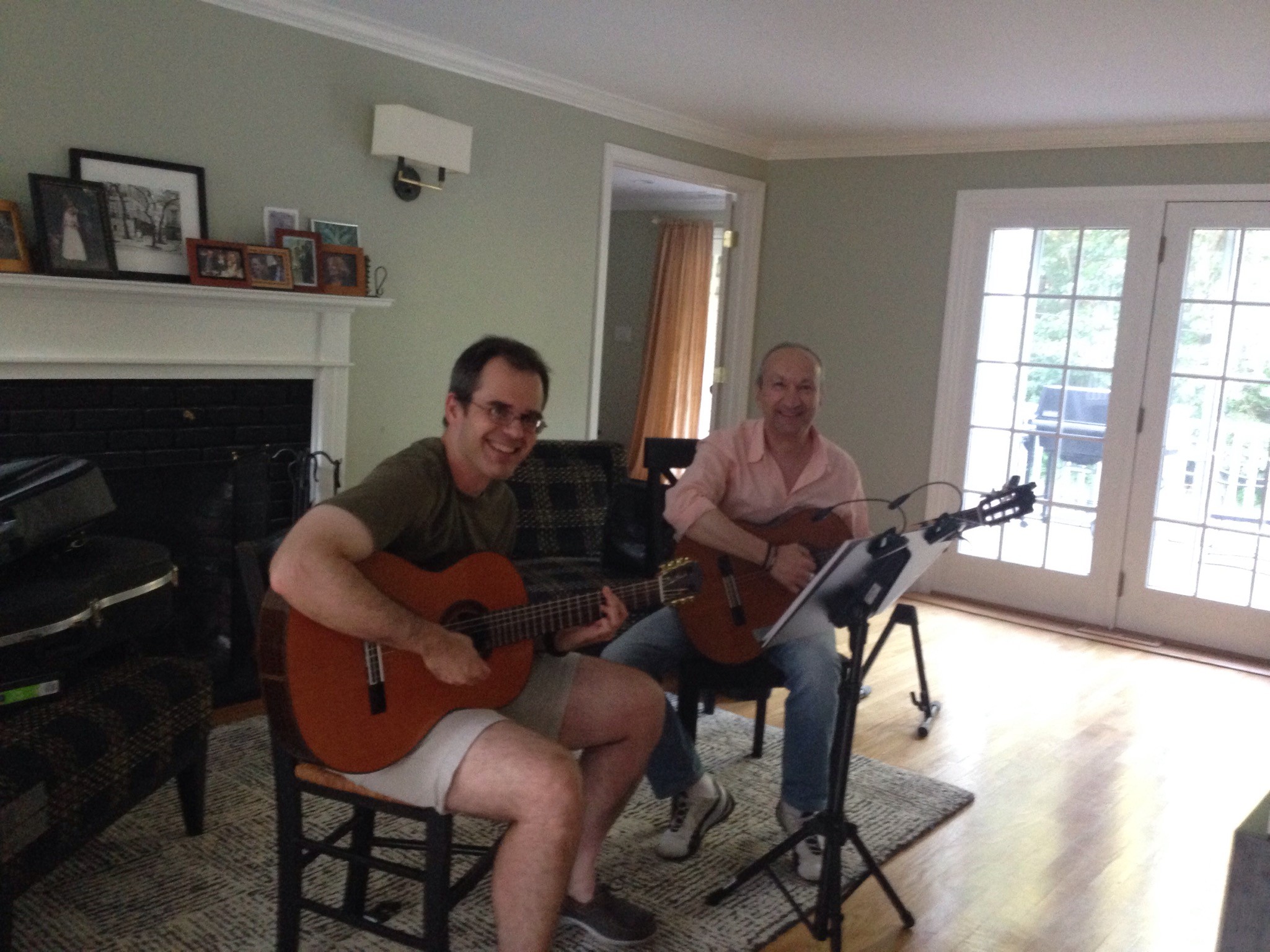 Two Men Playing Guitar